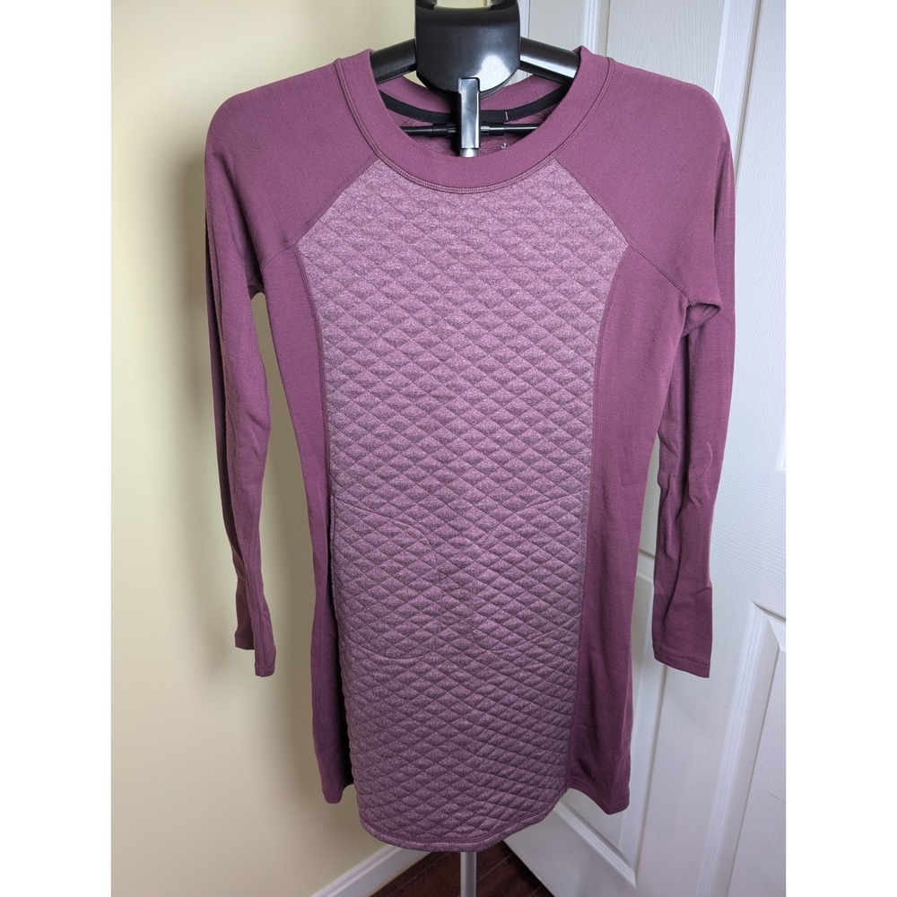 Smartwool Diamond Peak Dress Womens S Plum Quilted Wool Blend Pockets